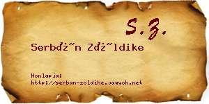 Serbán Zöldike névjegykártya